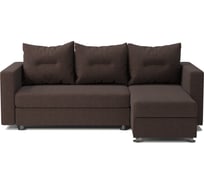 Угловой диван Шарм Ария правый, рогожка, шоколад 190422111