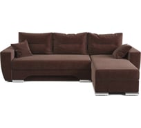 Угловой диван Шарм ЕвроШаг правый, велюр, Дрим шоколад 170523581