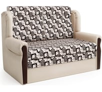 Диван-кровать Шарм Классика 2М экокожа, бежевый и ромб 28030023
