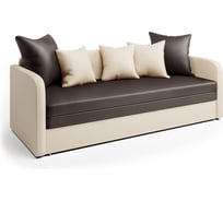 Софа Шарм Трио экокожа, бежевый и шоколад 1006025
