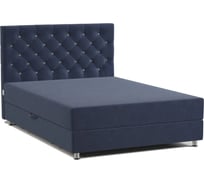 Кровать двуспальная Шарм с подъемным механизмом, эль Люкс 140, велюр Ультра миднайт 170523992