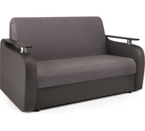 Диван аккордеон Шарм Гранд Д 100 рогожка латте и экокожа шоколад 33070374