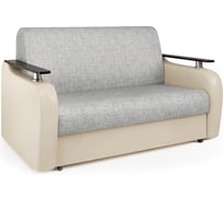 Диван аккордеон Шарм Гранд Д 140 экокожа бежевый и серый шенилл 33070022
