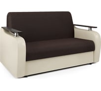 Диван аккордеон Шарм Гранд Д 140 рогожка шоколад и экокожа бежевый 33070419