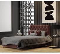 Кровать односпальная Шарм с подъемным механизмом, эль 90, велюр Дрим шоколад 170523966