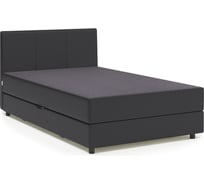 Тахта Шарм Классика 120, серая рогожка и черная экокожа 104210560