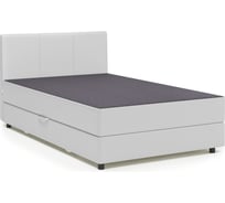 Тахта Шарм Классика 120, серая рогожка и белая экокожа 104210559