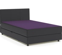 Тахта Шарм Классика 120, фиолетовая рогожка и черная экокожа 104210562