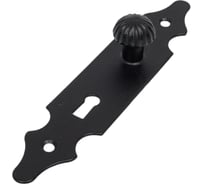 Накладная мебельная ручка Amig со скважиной под ключ, черная 102-146