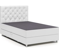 Тахта Шарм эль 90, серая рогожка и белая экокожа 104210635