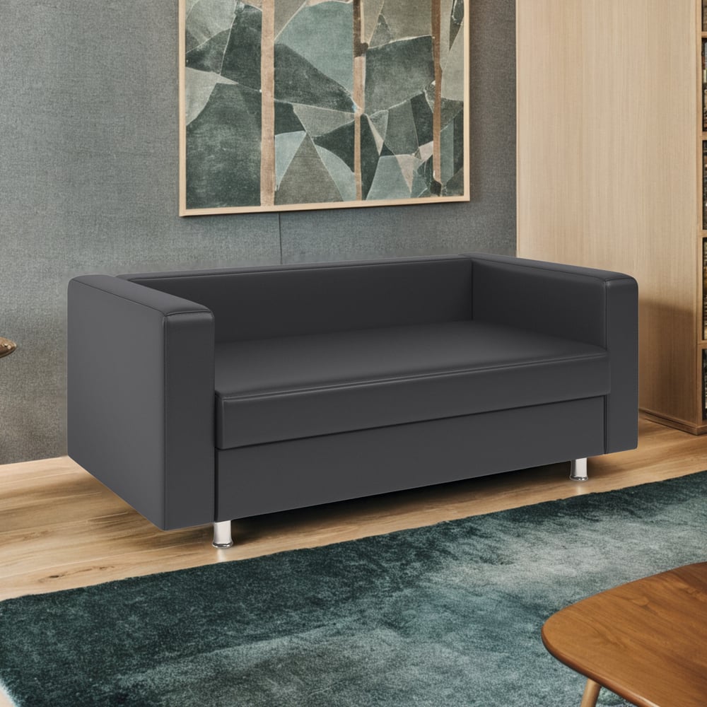 Диван офисный Шарм БИТ экокожа, черный 1907277 - выгодная цена, отзывы ...