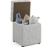 Пуф Шарм Квадро с ящиком, шенилл серый 11122120