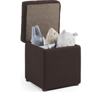 Пуф Шарм Квадро с ящиком, шоколадная рогожка 11122119 35263651