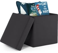 Пуф складной Шарм Пикник экокожа, черный 170523740