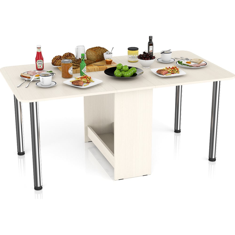 Обеденный стол-книжка Мебельный двор МД-СО-04, дуб 1364173 - выгодная ...