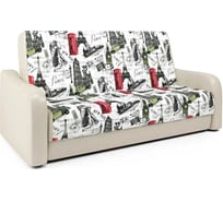 Диван-книжка Шарм Грант М 140 велюр Париж и экокожа беж 903021025