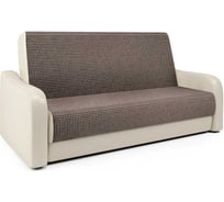 Диван-книжка Шарм Грант М 140 Корфу коричневый и экокожа беж 903021027