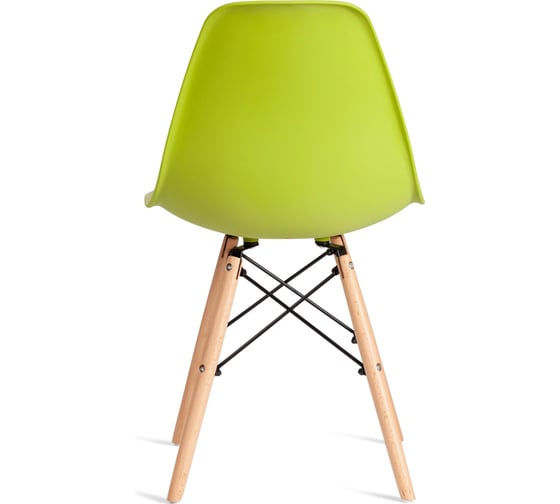Стул Tetchair CINDY (EAMES) (mod. 1801) дерево бук/металл/сиденье пластик, 45x51x82 см, Olive (оливковый) 21373