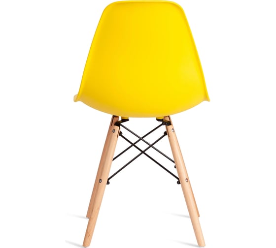 Стул Tetchair CINDY (EAMES) (mod. 1801) дерево бук/металл/сиденье пластик, 45x51x82 см, Yellow (желтый) 21376