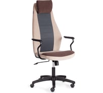 Кресло Tetchair AVIATOR флок, ткань, коричневый/бежевый/серый 6/7/W-12 21647