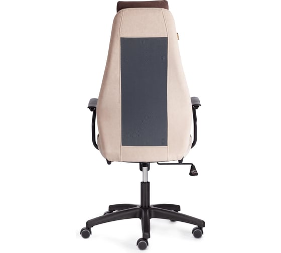 Кресло Tetchair AVIATOR флок, ткань, коричневый/бежевый/серый 6/7/W-12 21647