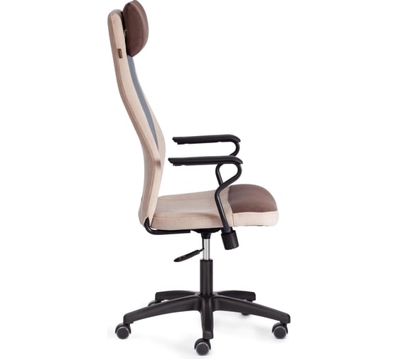 Кресло Tetchair AVIATOR флок, ткань, коричневый/бежевый/серый 6/7/W-12 21647