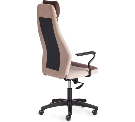 Кресло Tetchair AVIATOR флок, ткань, коричневый/бежевый/серый 6/7/W-12 21647