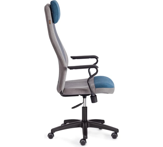 Кресло Tetchair AVIATOR флок, ткань, синий/серый/серый 32/29/W2-1 21645