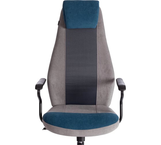 Кресло Tetchair AVIATOR флок, ткань, синий/серый/серый 32/29/W2-1 21645