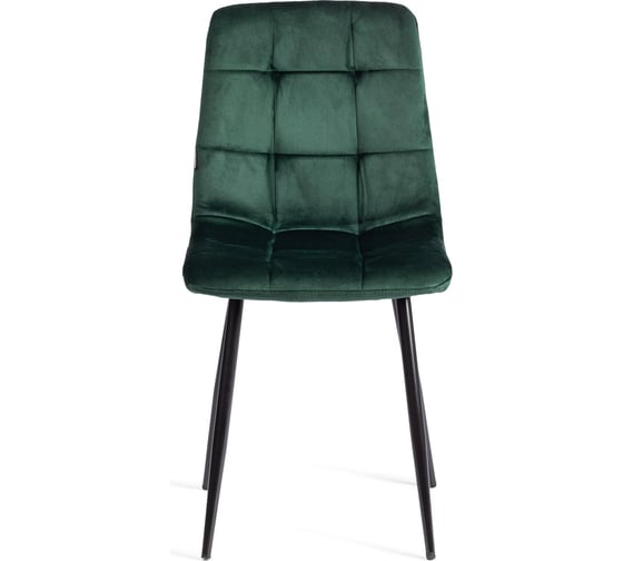 Комплект стульев Tetchair 4 шт. CHILLY (mod. JSC-220) велюр/металл, 44,5x52.5x88 см, dark green (темно-зеленый) HLR57 / черный 21498