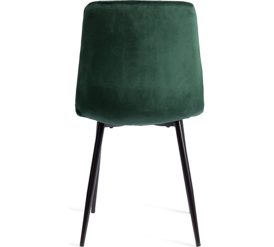 Комплект стульев Tetchair 4 шт. CHILLY (mod. JSC-220) велюр/металл, 44,5x52.5x88 см, dark green (темно-зеленый) HLR57 / черный 21498