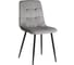 Комплект стульев Tetchair 4 шт. CHILLY (mod. JSC-220) велюр/металл, 44,5x52.5x88 см, Dark grey (темно-серый) HLR24 / черный 21495 3