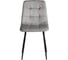 Комплект стульев Tetchair 4 шт. CHILLY (mod. JSC-220) велюр/металл, 44,5x52.5x88 см, Dark grey (темно-серый) HLR24 / черный 21495 4