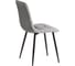 Комплект стульев Tetchair 4 шт. CHILLY (mod. JSC-220) велюр/металл, 44,5x52.5x88 см, Dark grey (темно-серый) HLR24 / черный 21495 6
