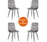 Комплект стульев Tetchair 4 шт. CHILLY (mod. JSC-220) велюр/металл, 44,5x52.5x88 см, Dark grey (темно-серый) HLR24 / черный 21495 1