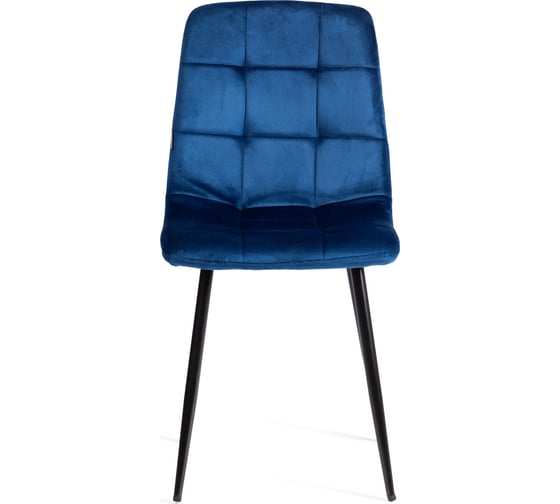 Стул Tetchair CHILLY (mod. JSC-220) велюр/металл, 44,5x52.5x88 см, Blue (синий) HLR64 / черный 24277
