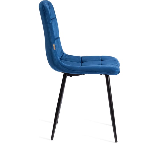 Стул Tetchair CHILLY (mod. JSC-220) велюр/металл, 44,5x52.5x88 см, Blue (синий) HLR64 / черный 24277