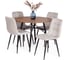 Стул Tetchair CHILLY (mod. JSC-220) велюр/металл, 44,5x52.5x88 см, Light grey (светло-серый) HLR14 / черный 24280 2