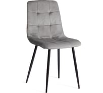 Стул Tetchair CHILLY (mod. JSC-220) велюр/металл, 44,5x52.5x88 см, Dark grey (темно-серый) HLR24 / черный 24278