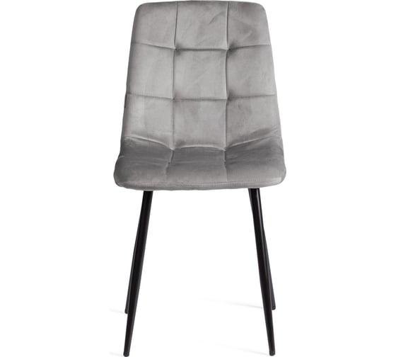 Стул Tetchair CHILLY (mod. JSC-220) велюр/металл, 44,5x52.5x88 см, Dark grey (темно-серый) HLR24 / черный 24278