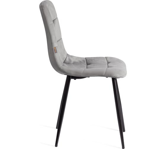 Стул Tetchair CHILLY (mod. JSC-220) велюр/металл, 44,5x52.5x88 см, Dark grey (темно-серый) HLR24 / черный 24278