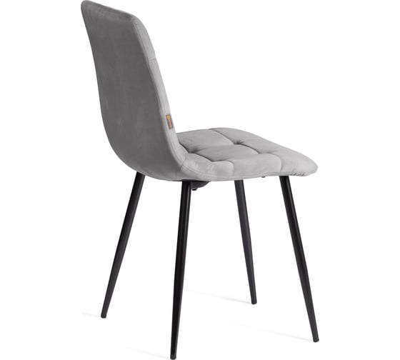 Стул Tetchair CHILLY (mod. JSC-220) велюр/металл, 44,5x52.5x88 см, Dark grey (темно-серый) HLR24 / черный 24278