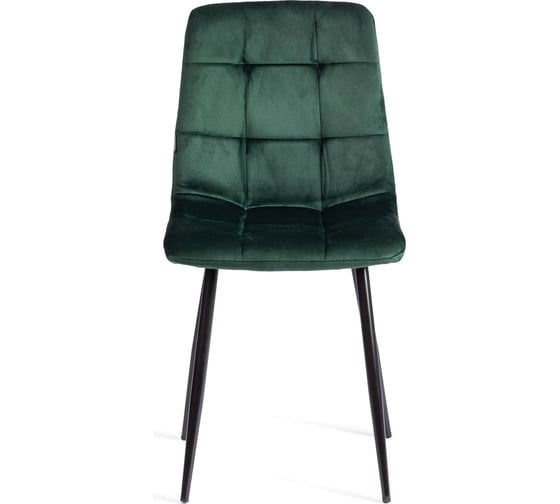Стул Tetchair CHILLY (mod. JSC-220) велюр/металл, 44,5x52.5x88 см, dark green (темно-зеленый) HLR57 / черный 24281