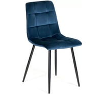 Стул Tetchair CHILLY (mod. 7094-1) вельвет/металл, 44,5x52.5x86 см, Blue (синий) HLR64 / черный 21423