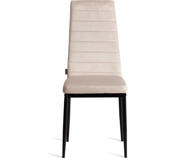Комплект стульев Tetchair 6 шт. Easy (mod. JSC02-1) металл, флок, 41x52x96 см, beige (молочный) HLR2 / черный 21255