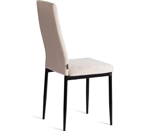Комплект стульев Tetchair 6 шт. Easy (mod. JSC02-1) металл, флок, 41x52x96 см, beige (молочный) HLR2 / черный 21255