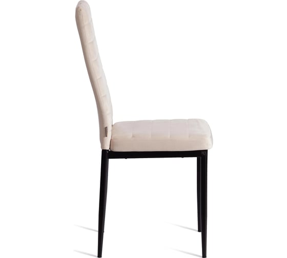 Комплект стульев Tetchair 6 шт. Easy (mod. JSC02-1) металл, флок, 41x52x96 см, beige (молочный) HLR2 / черный 21255