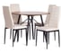Комплект стульев Tetchair 4 шт. Easy (mod. JSC02-1) металл, флок, 41x52x96 см, beige (молочный) HLR2 / черный 21255 4