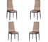 Комплект стульев Tetchair 4 шт. Easy (mod. JSC02-1) металл, флок, 41x52x96 см, Beige (бежевый) HLR8 / черный 21257 1