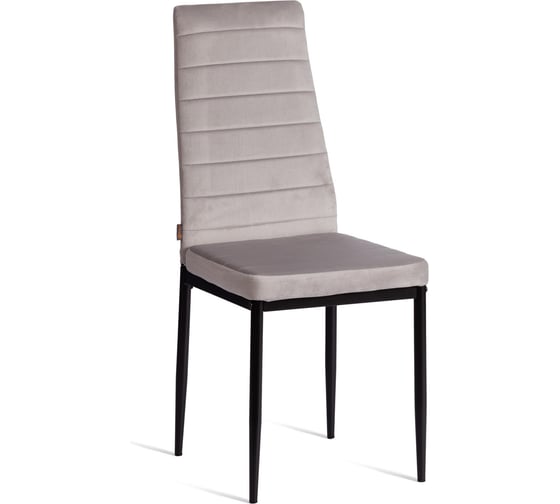 Комплект стульев Tetchair 6 шт. Easy (mod. JSC02-1) металл, флок, 41x52x96 см, Light grey (светло-серый) HLR14 / черный 21259 1